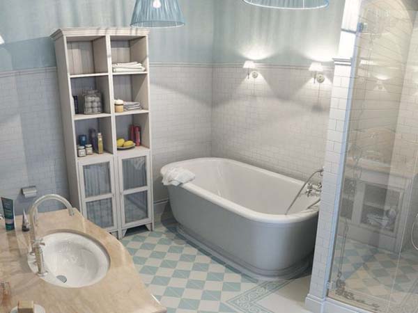 Ванная комната в керамической плитке
