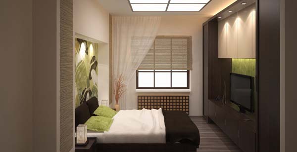 Расслабляющая японская спальня