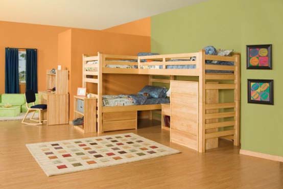 Дизайн комнаты для троих детех