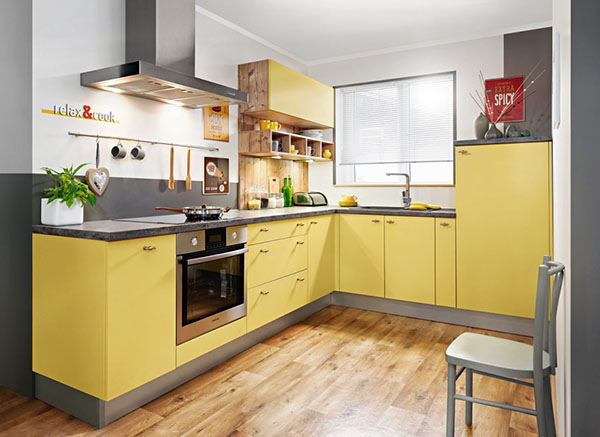 Интерьер кухни в желтом цвете фото 2