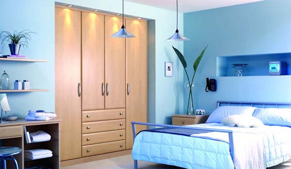 Дизайн спальни в синем цвете фото 5