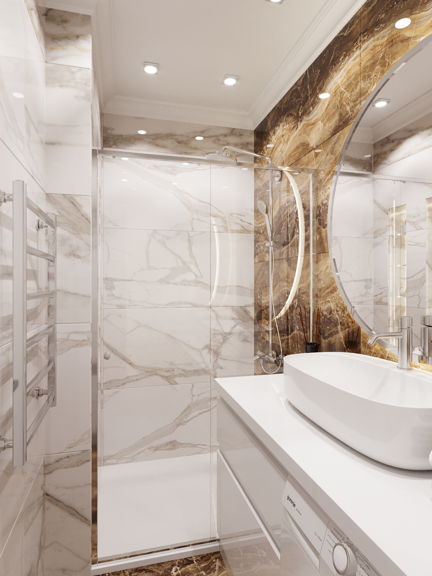 Фото № 24: Дизайн ванной с душевой кабиной: 30 современных вариантов