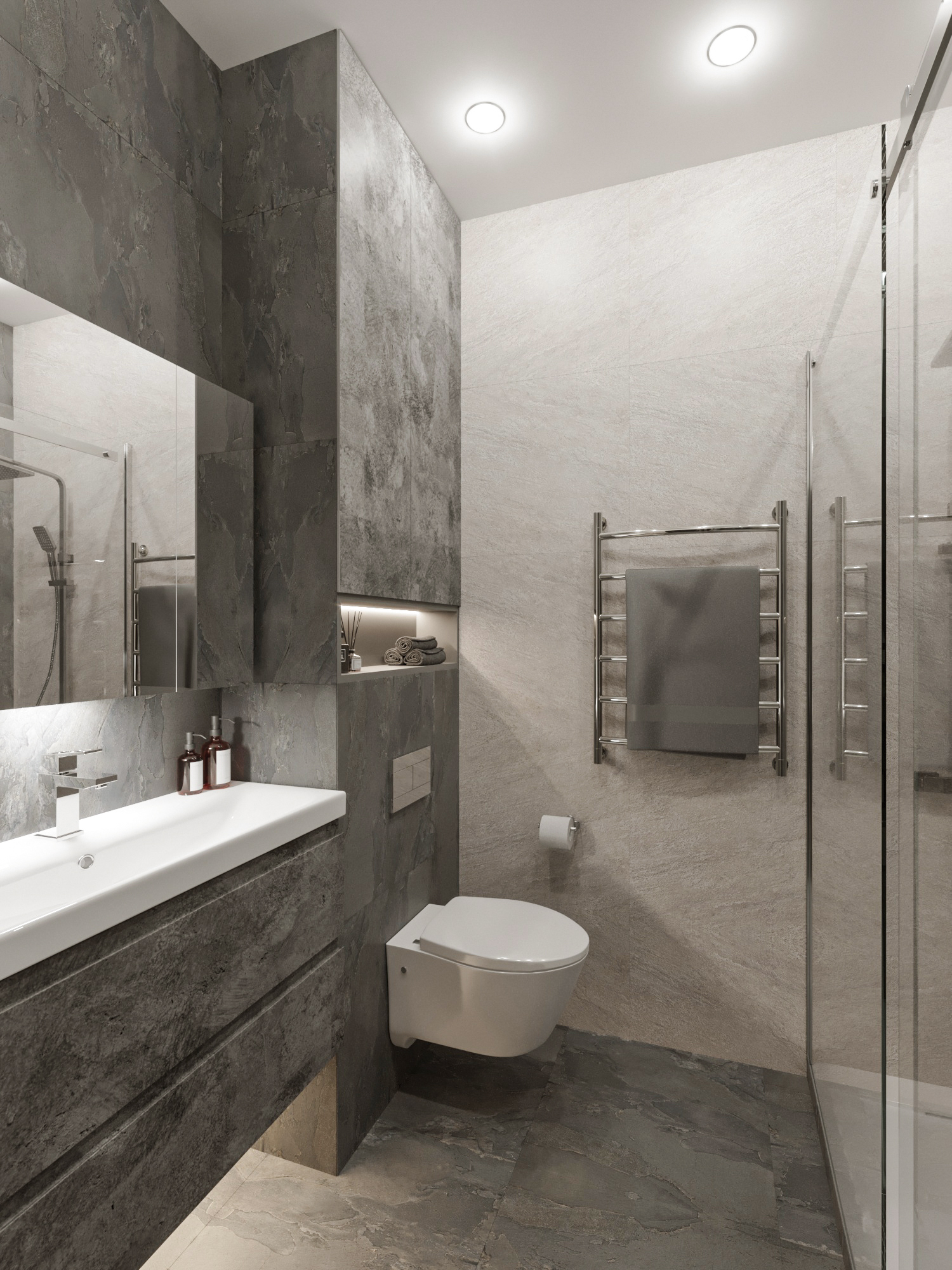 Фото № 30: Дизайн ванной с душевой кабиной: 30 современных вариантов