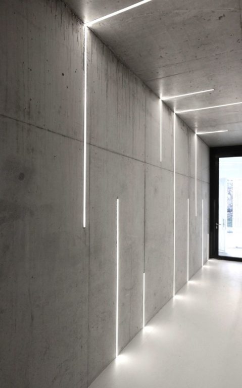 Бетонный коридор в стиле лофт
