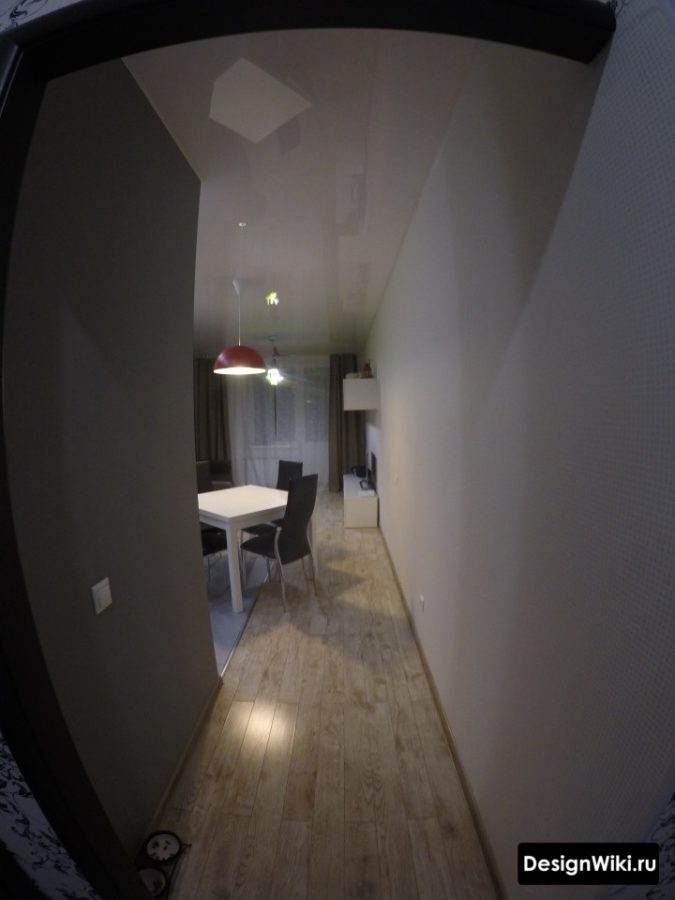 Дизайн коридора ведущего к кухне