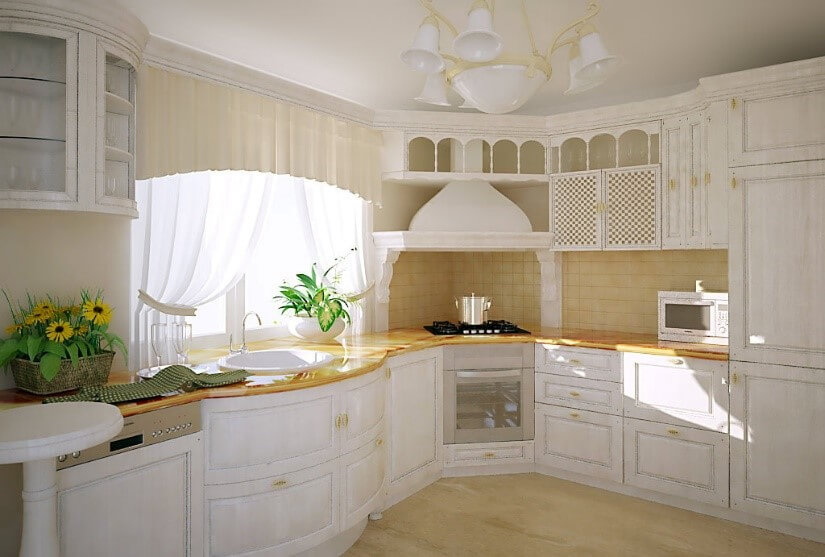 Светлая кухня в стиле классика: особенности классических кухонных гарнитуров в бежевых, светлых зеленых, серых и других тонах, их дизайн